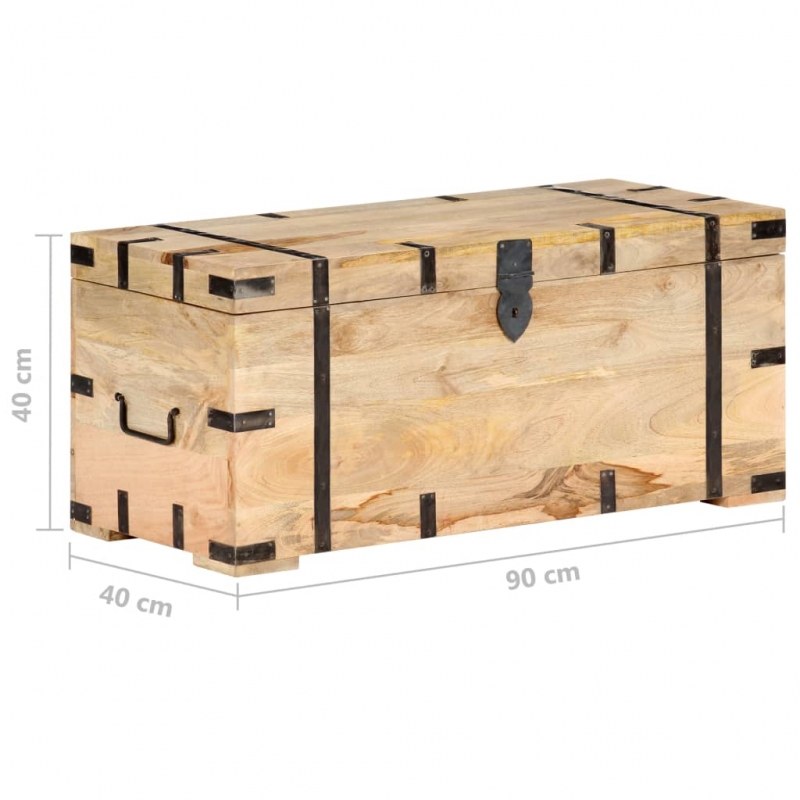 Truhe 90x40x40 cm Mango Massivholz