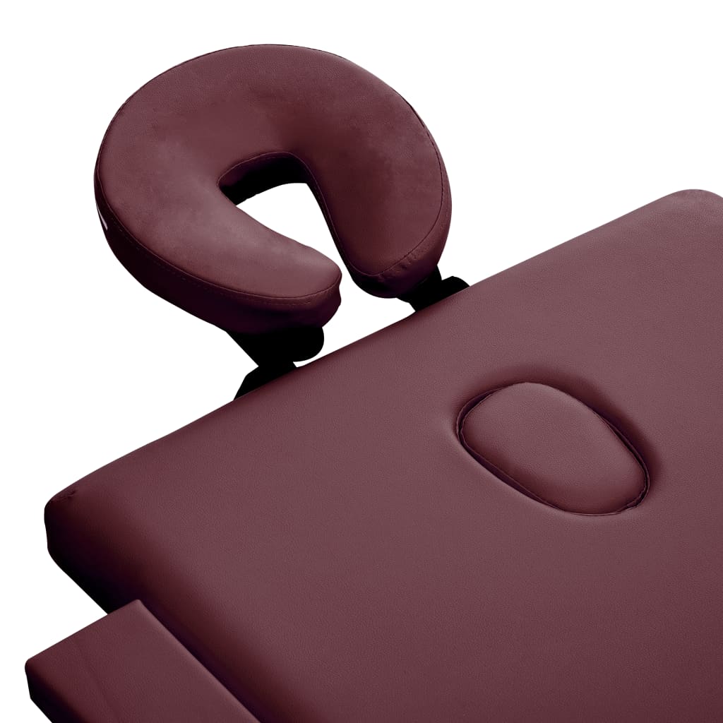 Massageliege Klappbar 2-Zonen mit Aluminiumgestell Lila