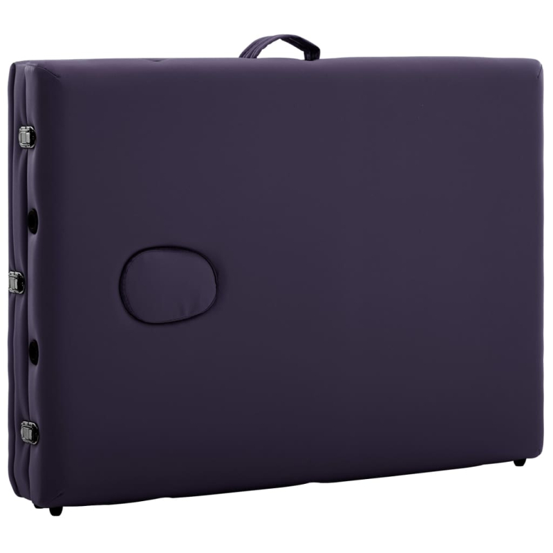 Massageliege Klappbar 3-Zonen mit Aluminiumgestell Lila