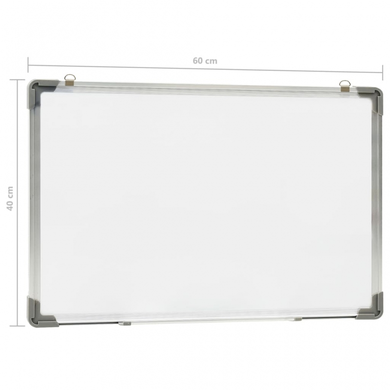 Magnetisches Whiteboard Weiß 60 x 40 cm Stahl
