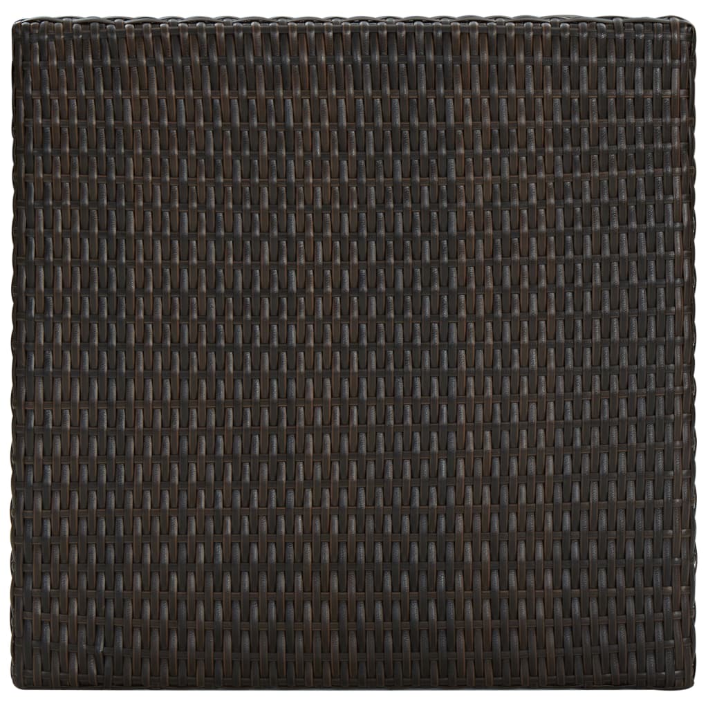 Garten-Bartisch Braun 60,5x60,5x110,5 cm Poly Rattan