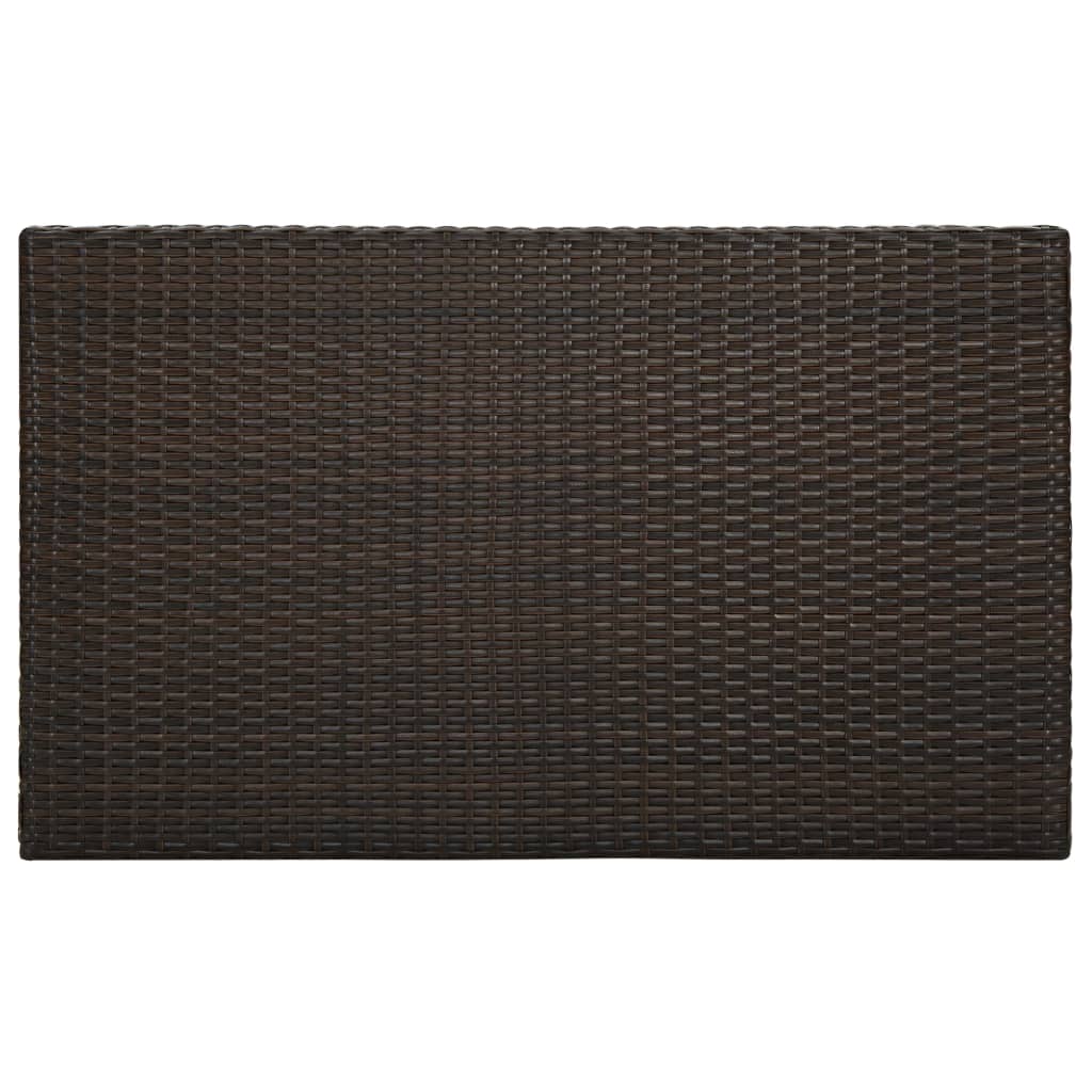Garten-Bartisch Braun 100x60,5x110,5 cm Poly Rattan