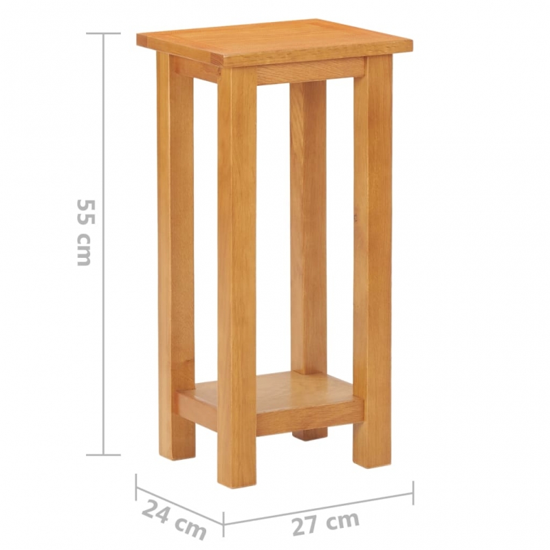 Beistelltisch 27x24x55 cm Eiche Massivholz