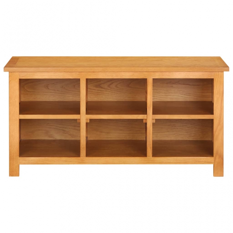 Schuhregal 90x37x45 cm Eiche Massivholz