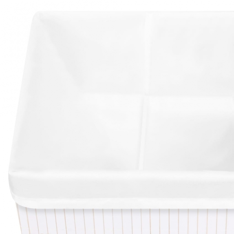 Bambus Aufbewahrungsboxen 4 Stk. Weiß