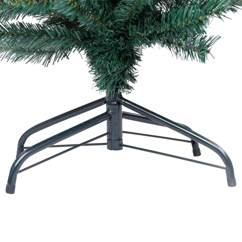 Künstlicher Weihnachtsbaum Schlank mit Ständer Grün 180 cm PVC
