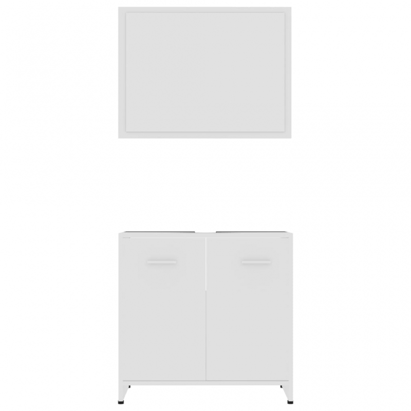 Badmöbel-Set Weiß Holzwerkstoff
