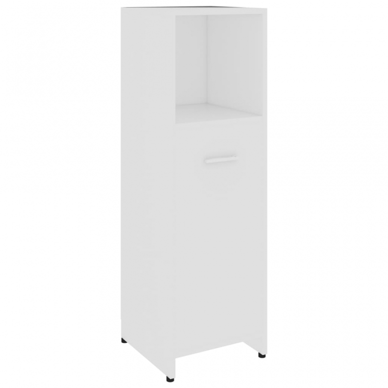 Badezimmerschrank Weiß 30x30x95 cm Holzwerkstoff