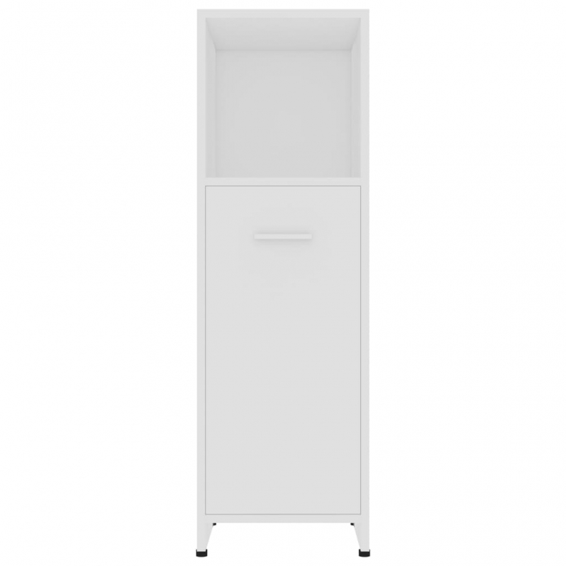 Badezimmerschrank Weiß 30x30x95 cm Holzwerkstoff