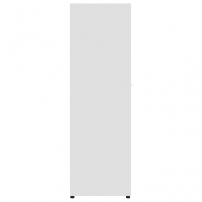 Badezimmerschrank Weiß 30x30x95 cm Holzwerkstoff