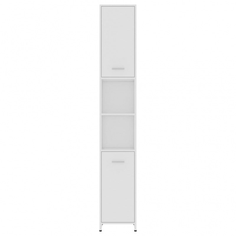 Badezimmerschrank Weiß 30x30x183,5 cm Holzwerkstoff