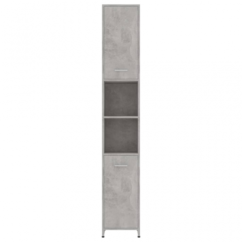 Badezimmerschrank Betongrau 30x30x183,5 cm Holzwerkstoff