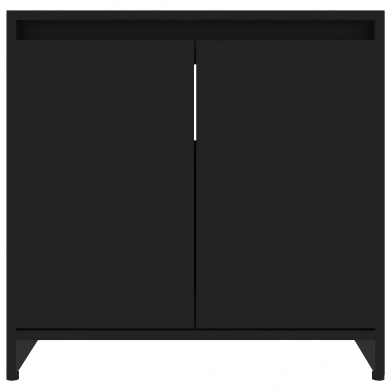 Badezimmerschrank Schwarz 60x33x61 cm Holzwerkstoff