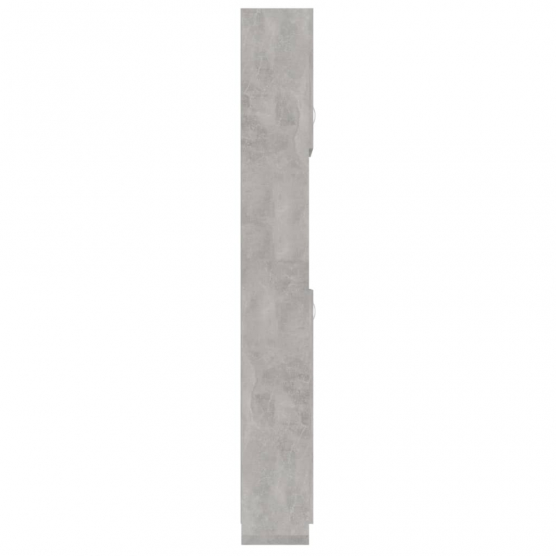 Badezimmerschrank Betongrau 32x25,5x190 cm Holzwerkstoff