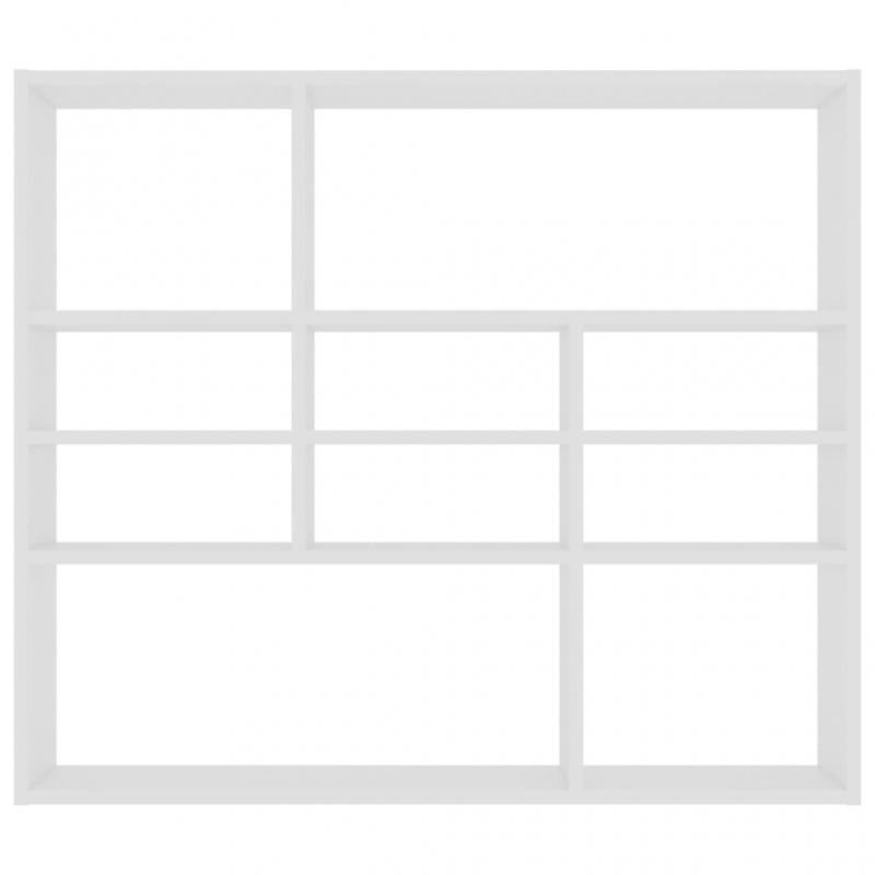 Wandregal Weiß 90x16x78 cm Holzwerkstoff