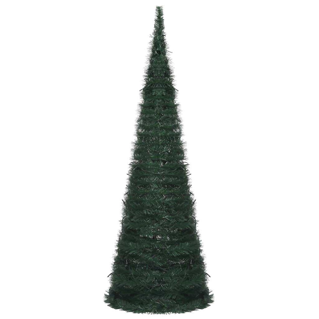 Künstlicher Pop-Up-Weihnachtsbaum mit Beleuchtung Grün 180 cm