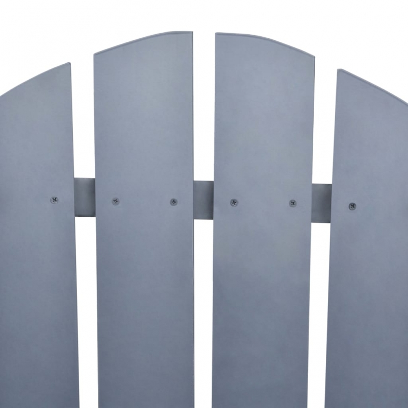 Adirondack-Gartenstühle mit Tisch Massivholz Tanne Grau