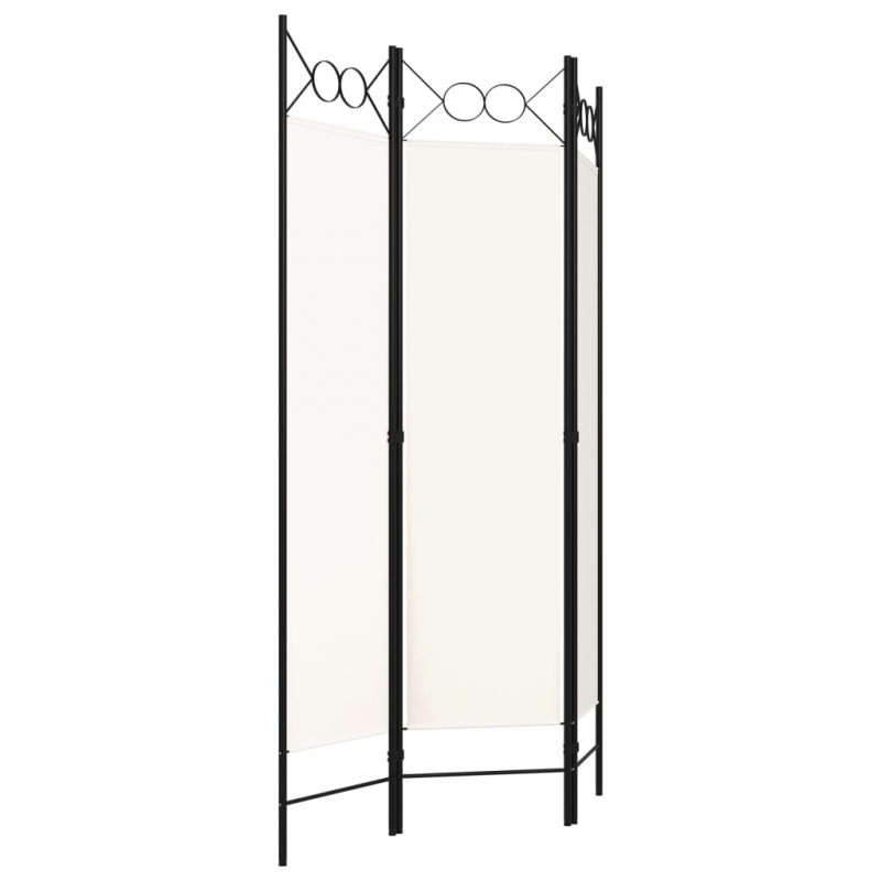 3-tlg. Raumteiler Weiß 120×180 cm