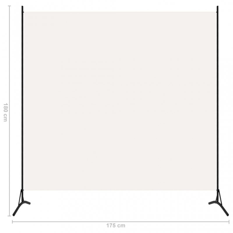Raumteiler Weiß 175x180 cm Stoff