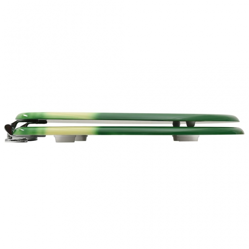 Toilettensitz mit Deckel MDF Grün Wassertropfen-Design