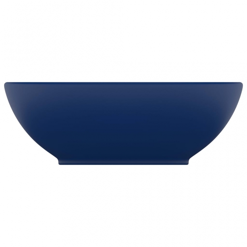 Luxuriöses Ovales Waschbecken Matt Dunkelblau 40x33 cm Keramik