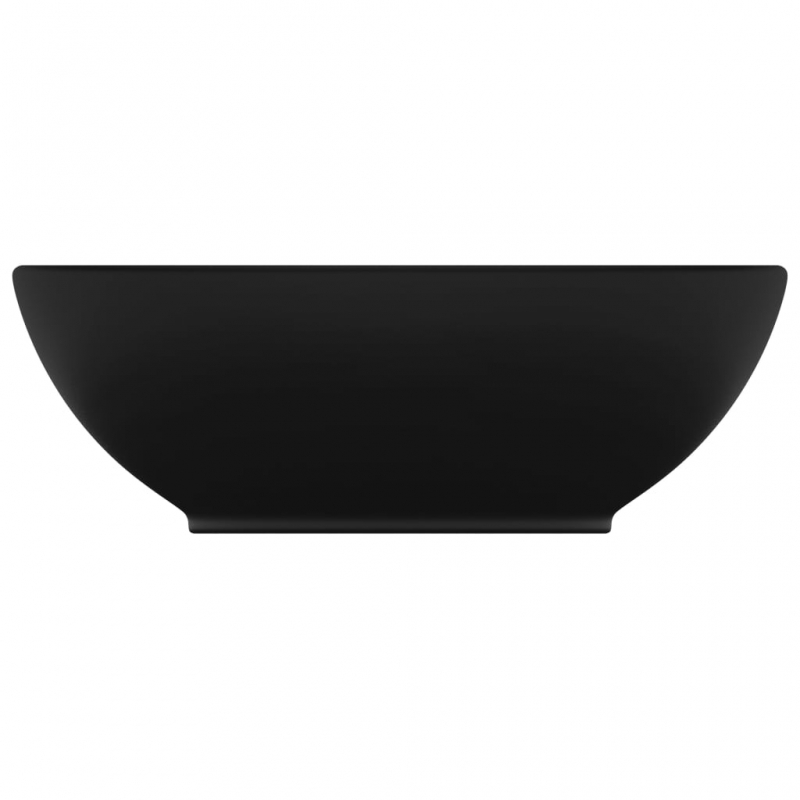Luxuriöses Ovales Waschbecken Matt Schwarz 40x33 cm Keramik