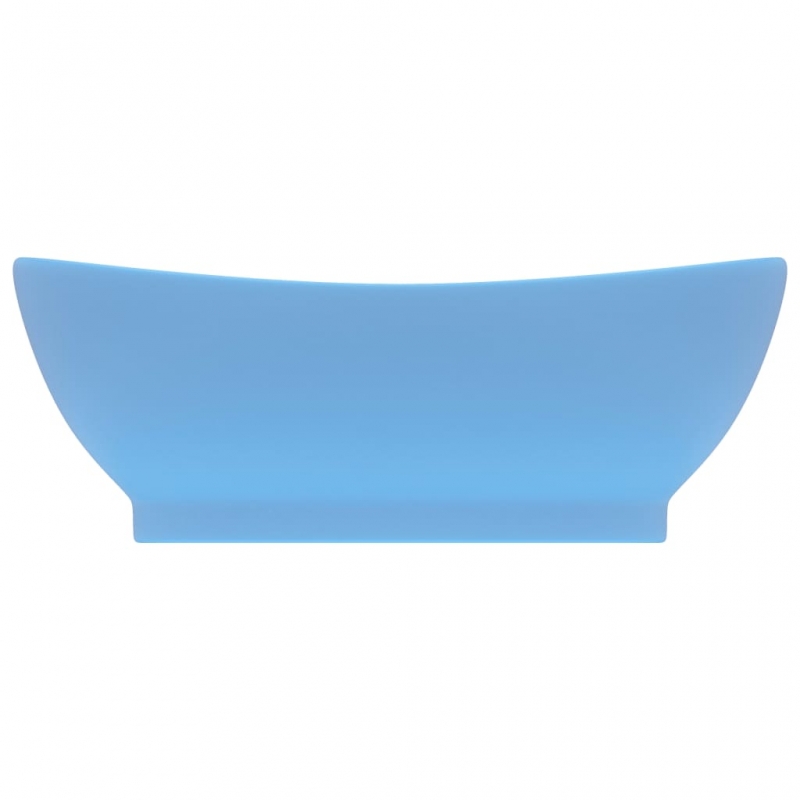 Luxus-Waschbecken Überlauf Matt Hellblau 58,5x39cm Keramik