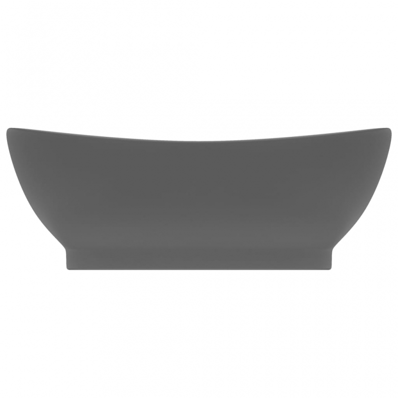 Luxus-Waschbecken Überlauf Matt Dunkelgrau 58,5x39cm Keramik