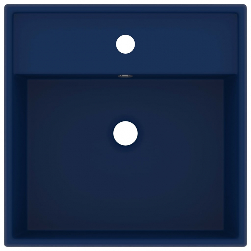 Luxus-Waschbecken Überlauf Quadratisch Matt Dunkelblau 41x41 cm