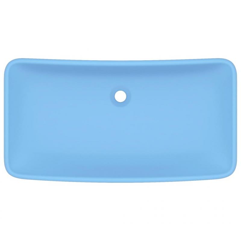 Luxus-Waschbecken Rechteckig Matt Hellblau 71x38 cm Keramik