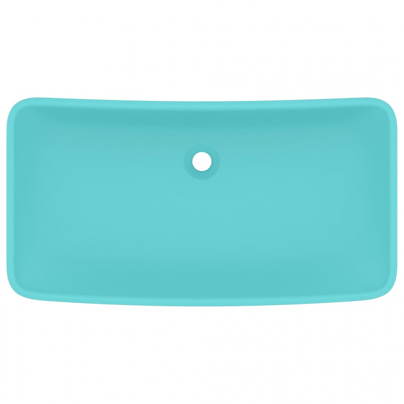 Luxus-Waschbecken Rechteckig Matt Hellgrün 71x38 cm Keramik