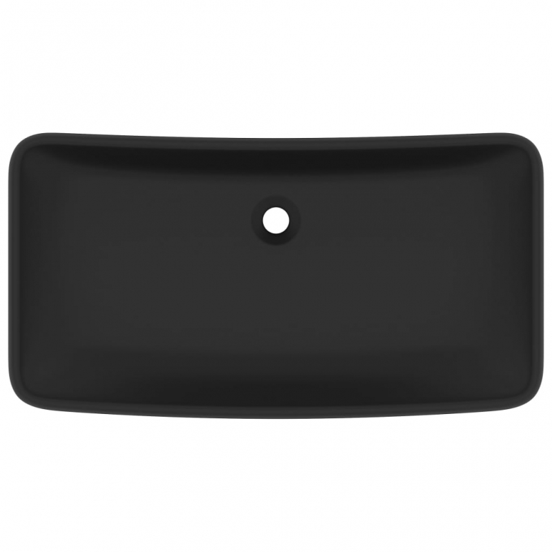 Luxus-Waschbecken Rechteckig Matt Schwarz 71x38 cm Keramik