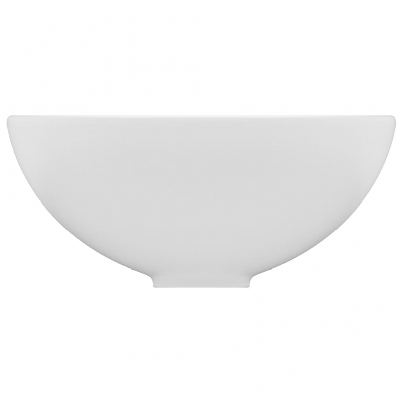 Luxus-Waschbecken Rund Matt Weiß 32,5x14 cm Keramik