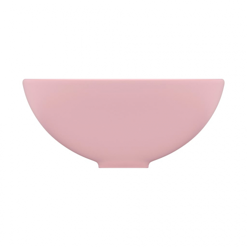 Luxus-Waschbecken Rund Matt Rosa 32,5x14 cm Keramik