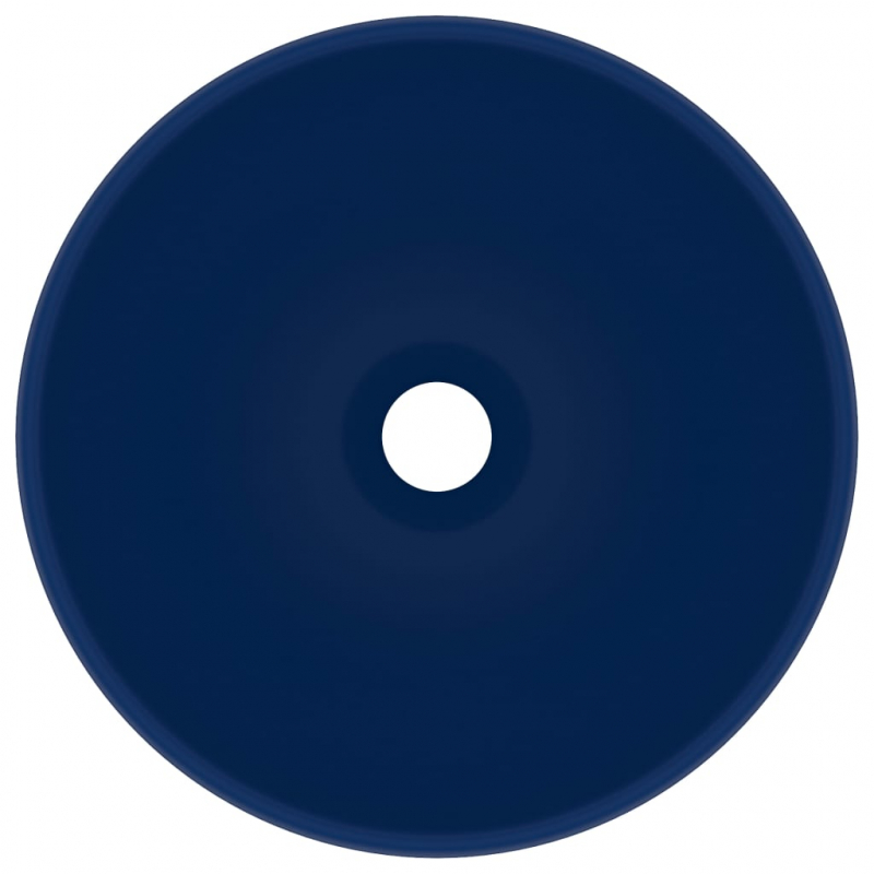 Luxus-Waschbecken Rund Matt Dunkelblau 32,5x14 cm Keramik