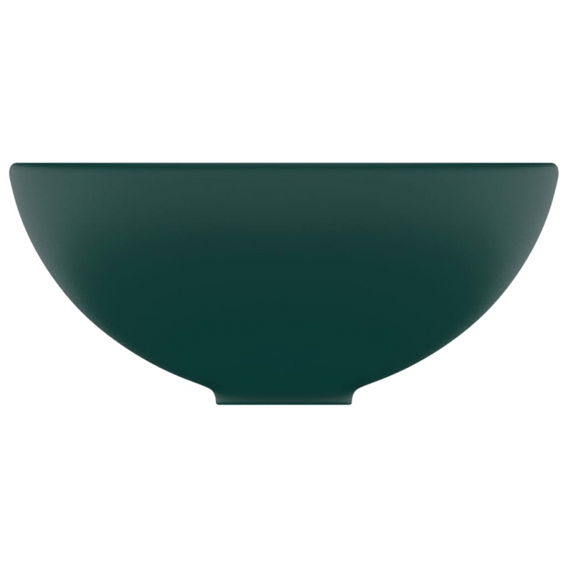 Luxus-Waschbecken Rund Matt Dunkelgrün 32,5x14 cm Keramik