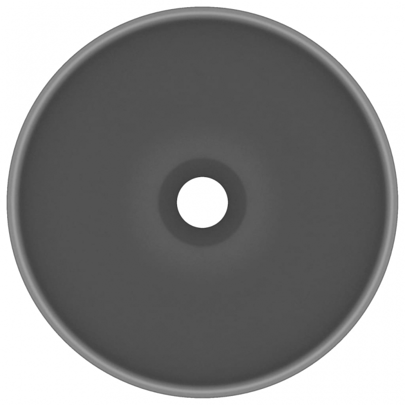 Luxus-Waschbecken Rund Matt Dunkelgrau 32,5x14 cm Keramik