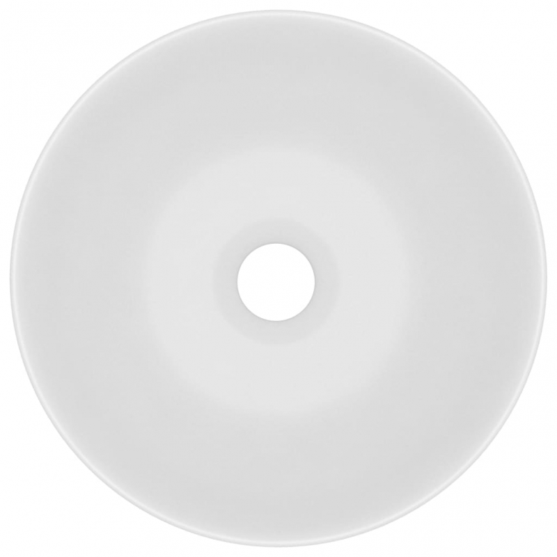 Waschbecken Keramik Mattweiß Rund