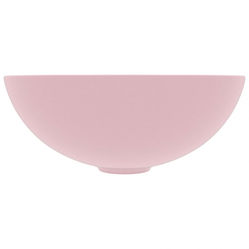 Waschbecken Keramik Mattrosa Rund