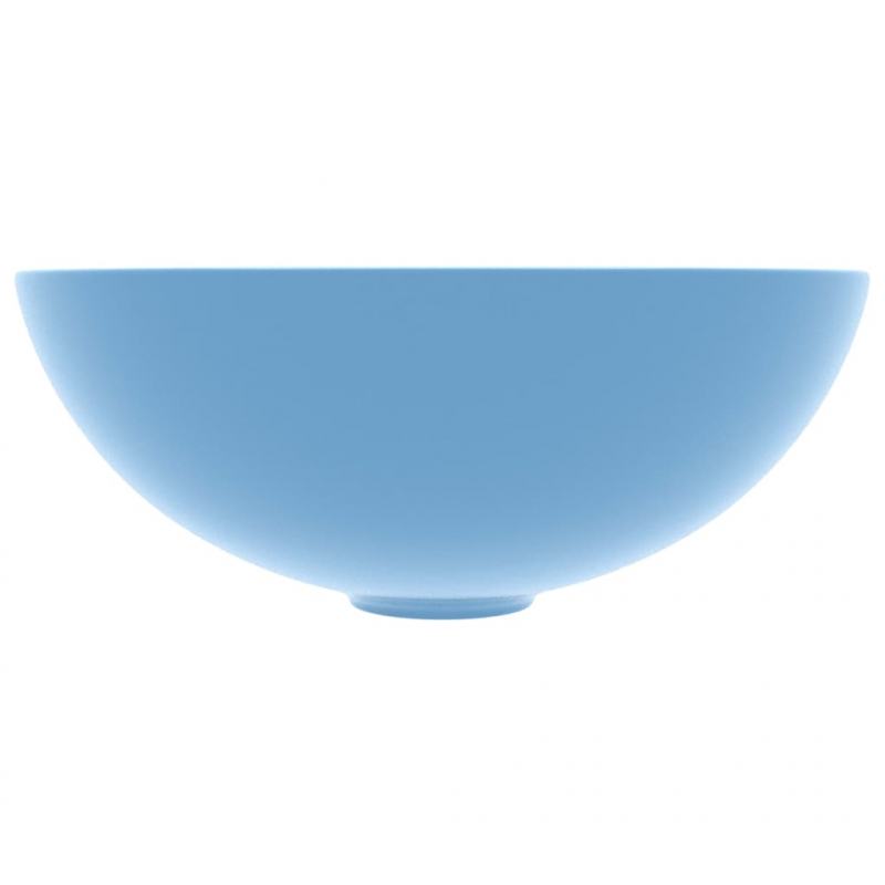 Waschbecken Keramik Hellblau Rund