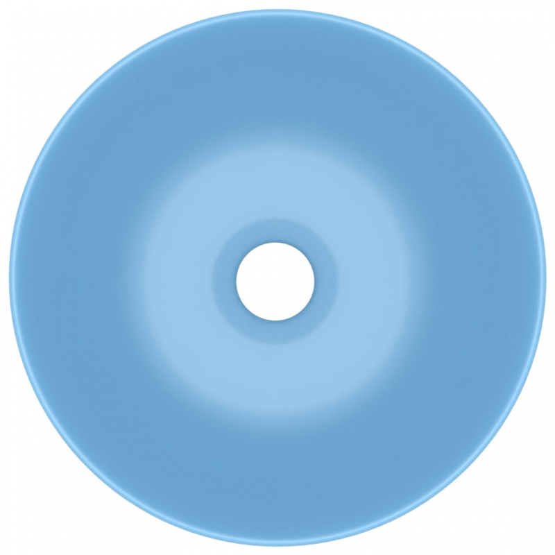 Waschbecken Keramik Hellblau Rund