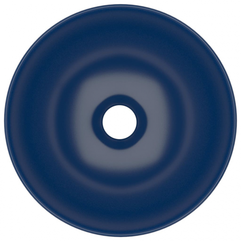 Waschbecken Keramik Dunkelblau Rund