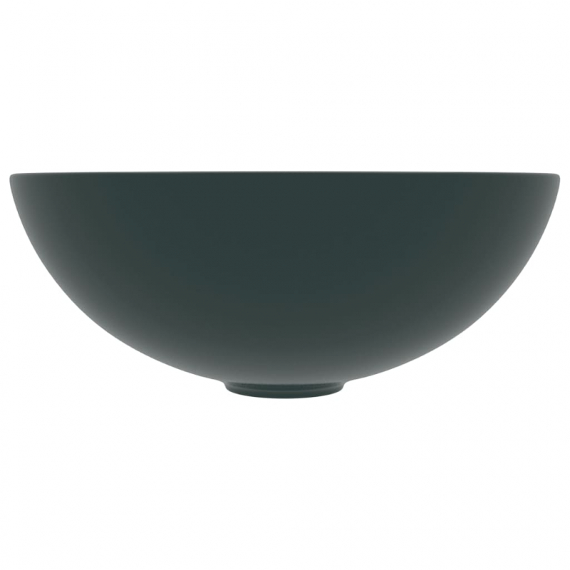 Waschbecken Keramik Dunkelgrün Rund