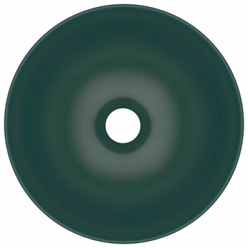 Waschbecken Keramik Dunkelgrün Rund