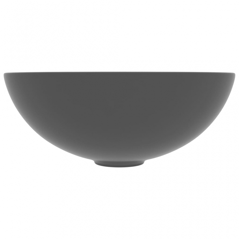 Waschbecken Keramik Hellgrau Rund