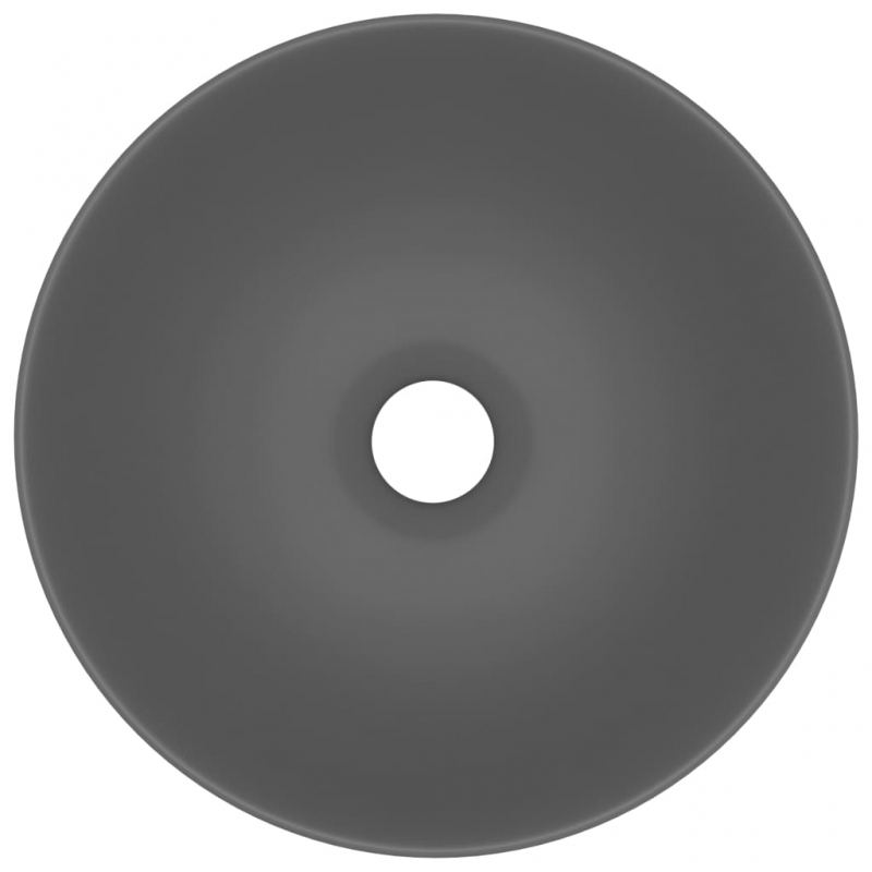 Waschbecken Keramik Hellgrau Rund