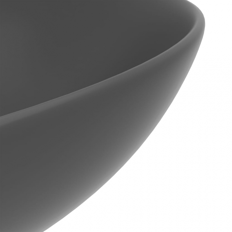 Waschbecken Keramik Hellgrau Rund