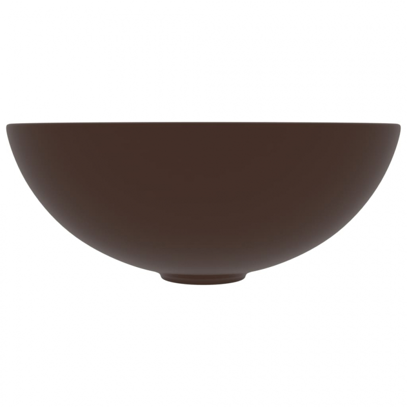 Waschbecken Keramik Dunkelbraun Rund