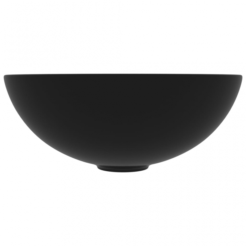 Waschbecken Keramik Matt-Schwarz Rund