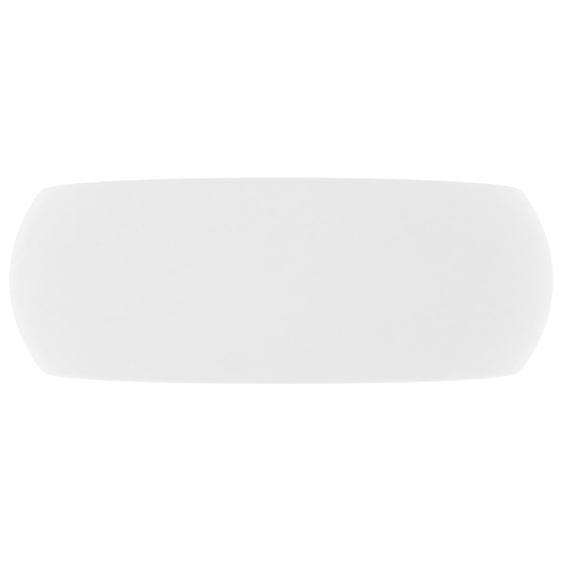 Luxuriöses Waschbecken Rund Matt Weiß 40x15 cm Keramik